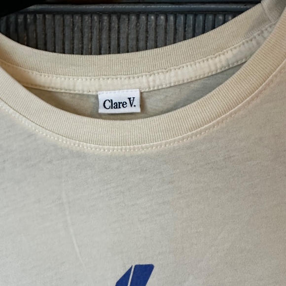 Clare V Apero Tee in Cream Size S - Picture 5 of 8